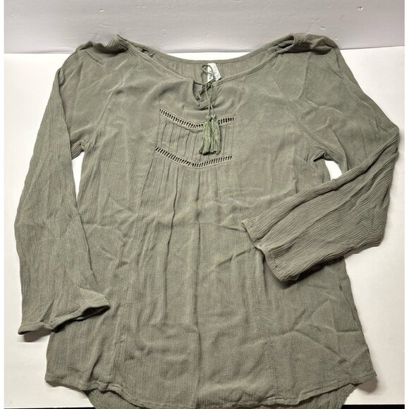 Mudd‎ Green Gauze boho top (small) vintage Y2K 2000s - Picture 1 of 5